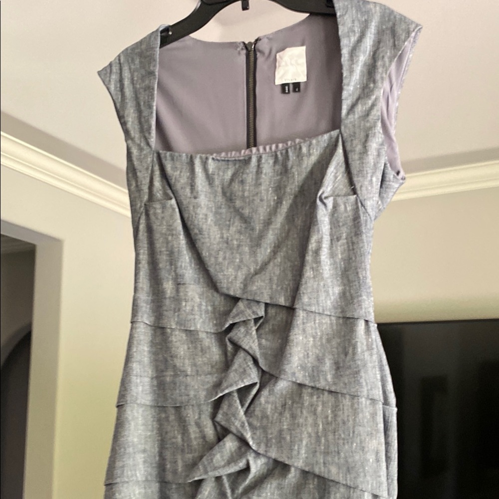 Nicole Miller Gray Cap Sleeve Dress - Picture 4 of 6